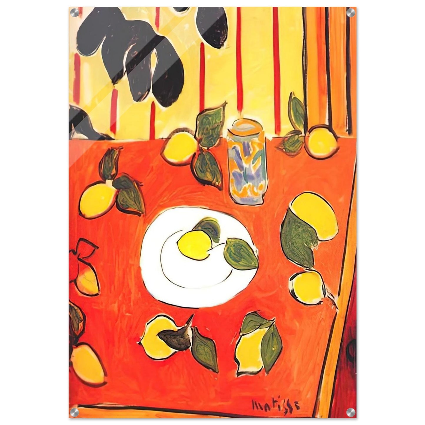 BLACK PHILODENDRON AND LEMONS 1943 - Henri Matisse Acrylic Print - 70x100 cm / 28x40″ inches