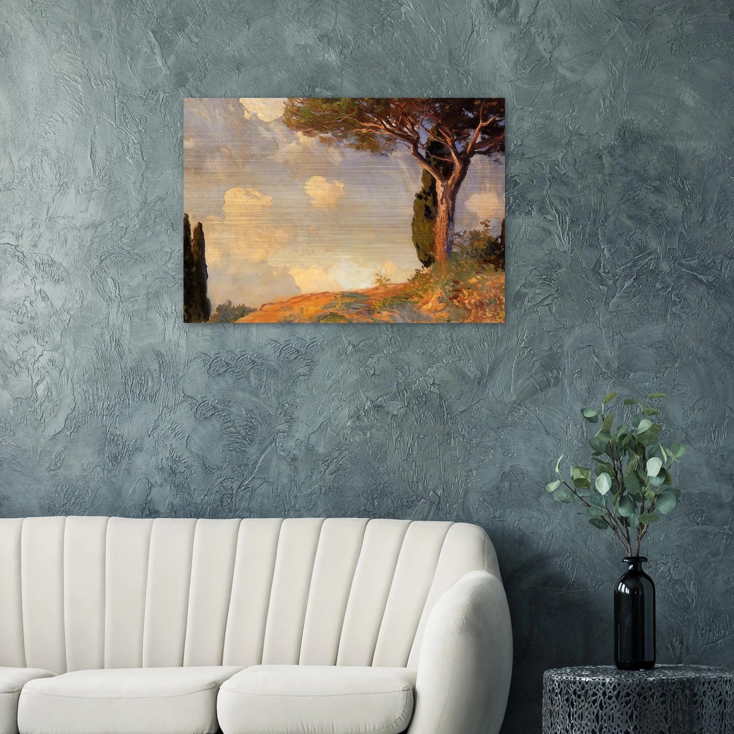 A Landscape Study at San Vigilio, Lake of Garda - John Singer Sargent Brushed Aluminum Print - 70x100 cm / 28x40 inches | John Singer Sargent Aluminum Print | John Singer Sargent Prints