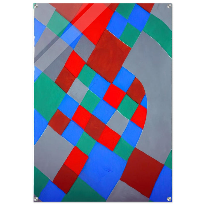 WORD POETRY POETRY OF COLORS - Sonia Delaunay Acrylic Print - 70x100 cm / 28x40″ inches