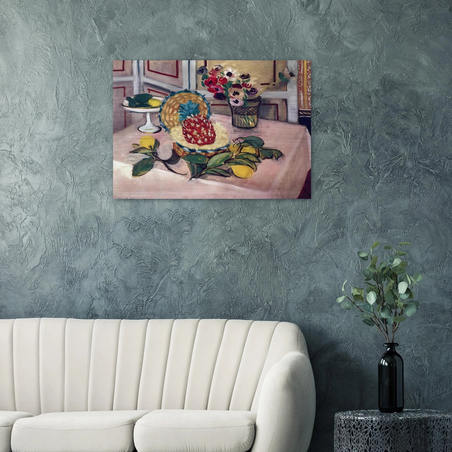STILL LIFE WITH PINEAPPLES 1 - Henri Matisse Brushed Aluminum Print - 70x100 cm / 28x40 inches | Henri Matisse Aluminum Print | Henri Matisse Prints