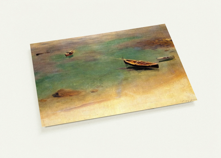 Boat in the Waters off Capri By John Singer Sargent Pack of 10 Post Cards | John Singer Sargent Post Cards | A6 (10.5 x 14.8 cm) - 4.1 x 5.8 inches