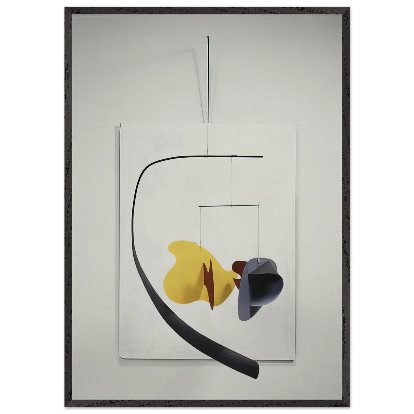 WHITE PANEL 1936 - Alexander Calder 70x100 cm / 28x40 inches Framed Art Print – Black Wooden Frame