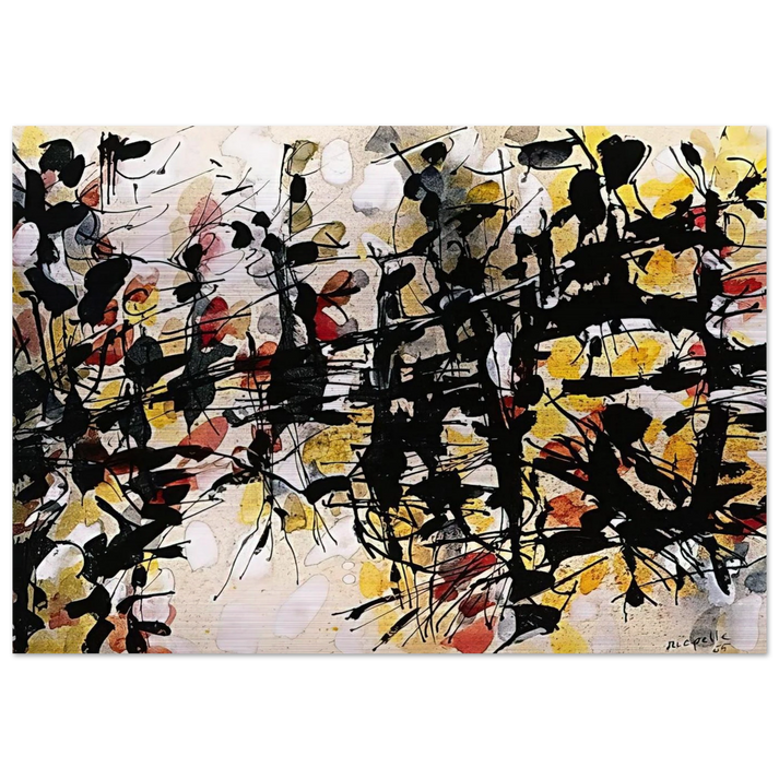 Untitled - Jean-Paul Riopelle Brushed Aluminum Print - 70x100 cm / 28x40 inches | Jean-Paul Riopelle Aluminum Print | Jean-Paul Riopelle Prints