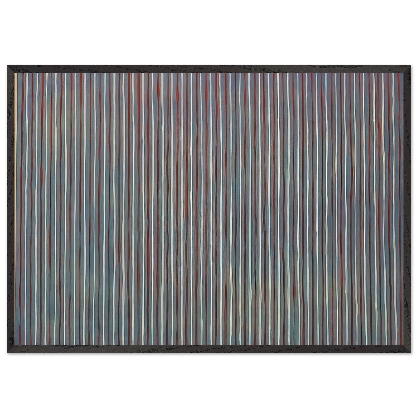 Salute - 1958 - Gene Davis 70x100 cm / 28x40 inches Framed Art Print – Black Wooden Frame