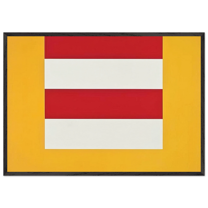 14 - 1965 - Karl Benjamin 70x100 cm / 28x40 inches Framed Art Print – Black Wooden Frame
