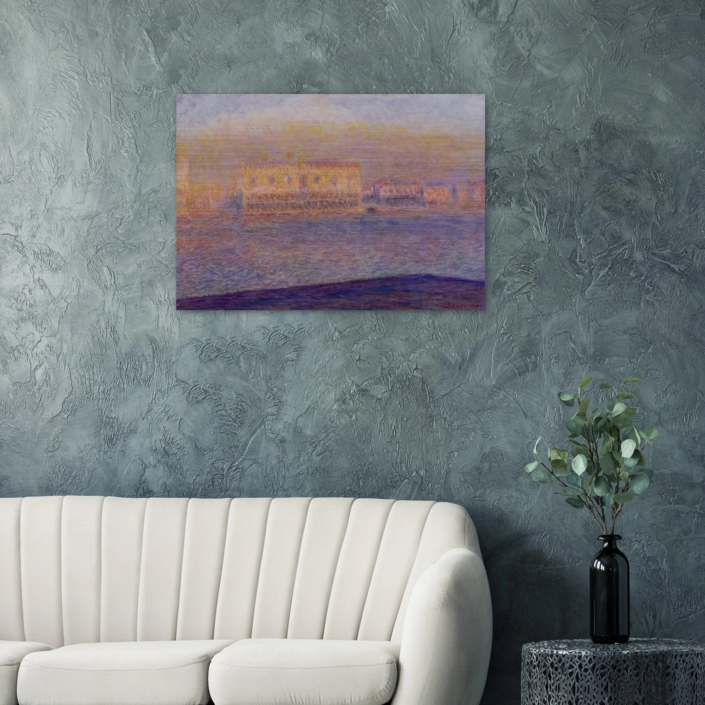 The Doges' Palace Seen from San Giorgio Maggiore, Venice - claude monet Brushed Aluminum Print - 70x100 cm / 28x40 inches | claude monet Aluminum Print | claude monet Prints