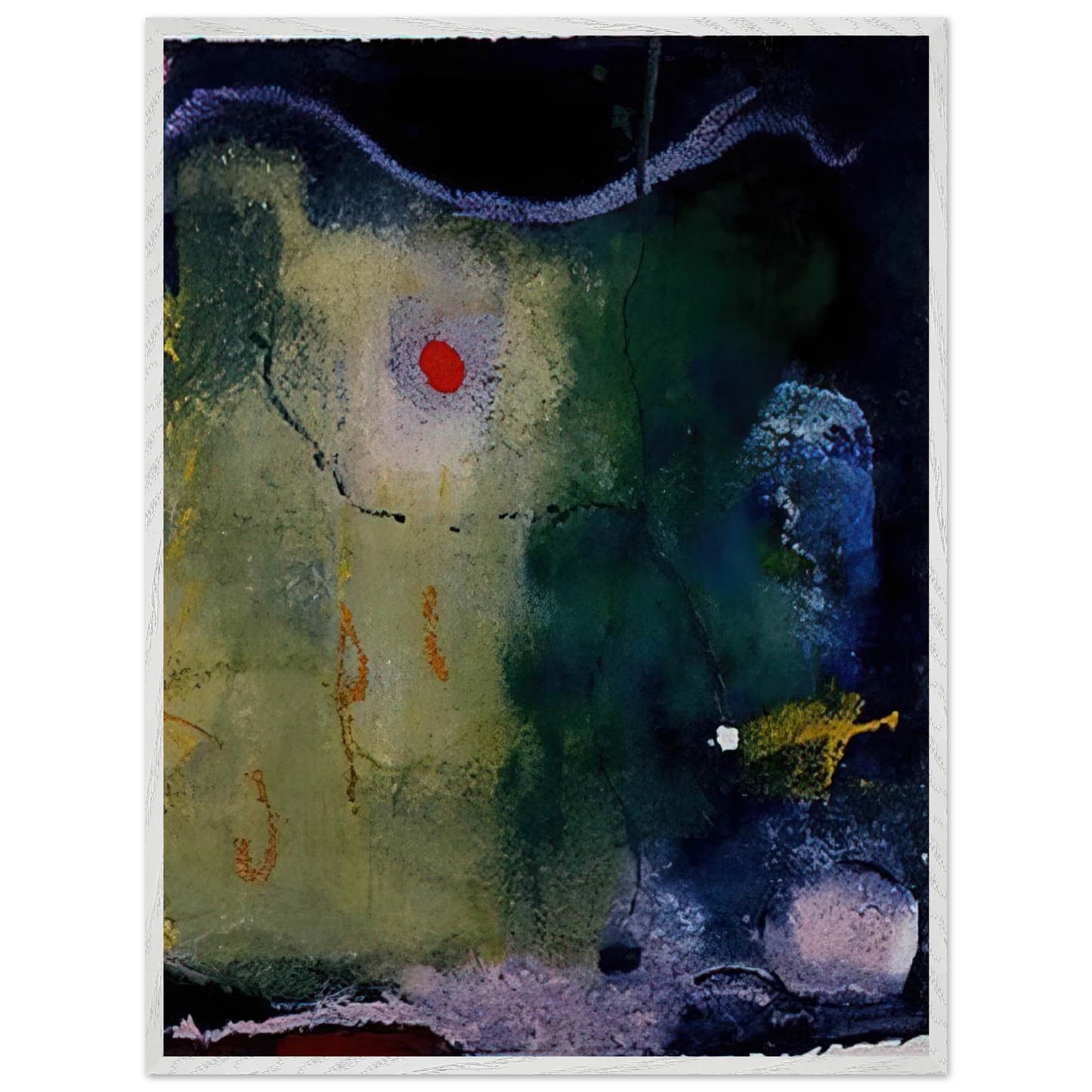 Helen Frankenthaler - The Other Side of the Moon - 1995 Wall art - A3 (29.7 x 42 cm) - Premium Wooden Framed Poster With Fine Art Paper-canvas - Wood frame