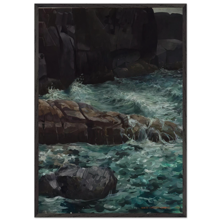 MAINE COAST - Ivan Albright 70x100 cm / 28x40 inches Framed Art Print – Black Wooden Frame