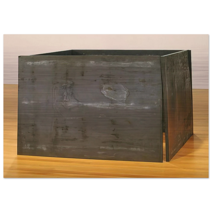 ONE TON PROP HOUSE OF CARDS 1969 - Richard Serra Brushed Aluminum Print - 70x100 cm / 28x40 inches | Richard Serra Aluminum Print | Richard Serra Prints