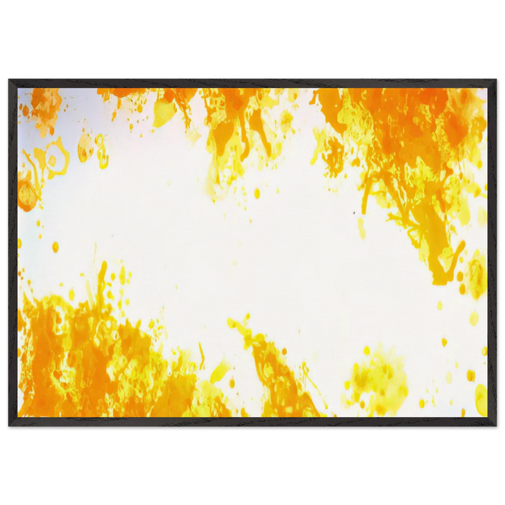 Spleen Yellow - Sam Francis 70x100 cm / 28x40 inches Framed Art Print – Black Wooden Frame