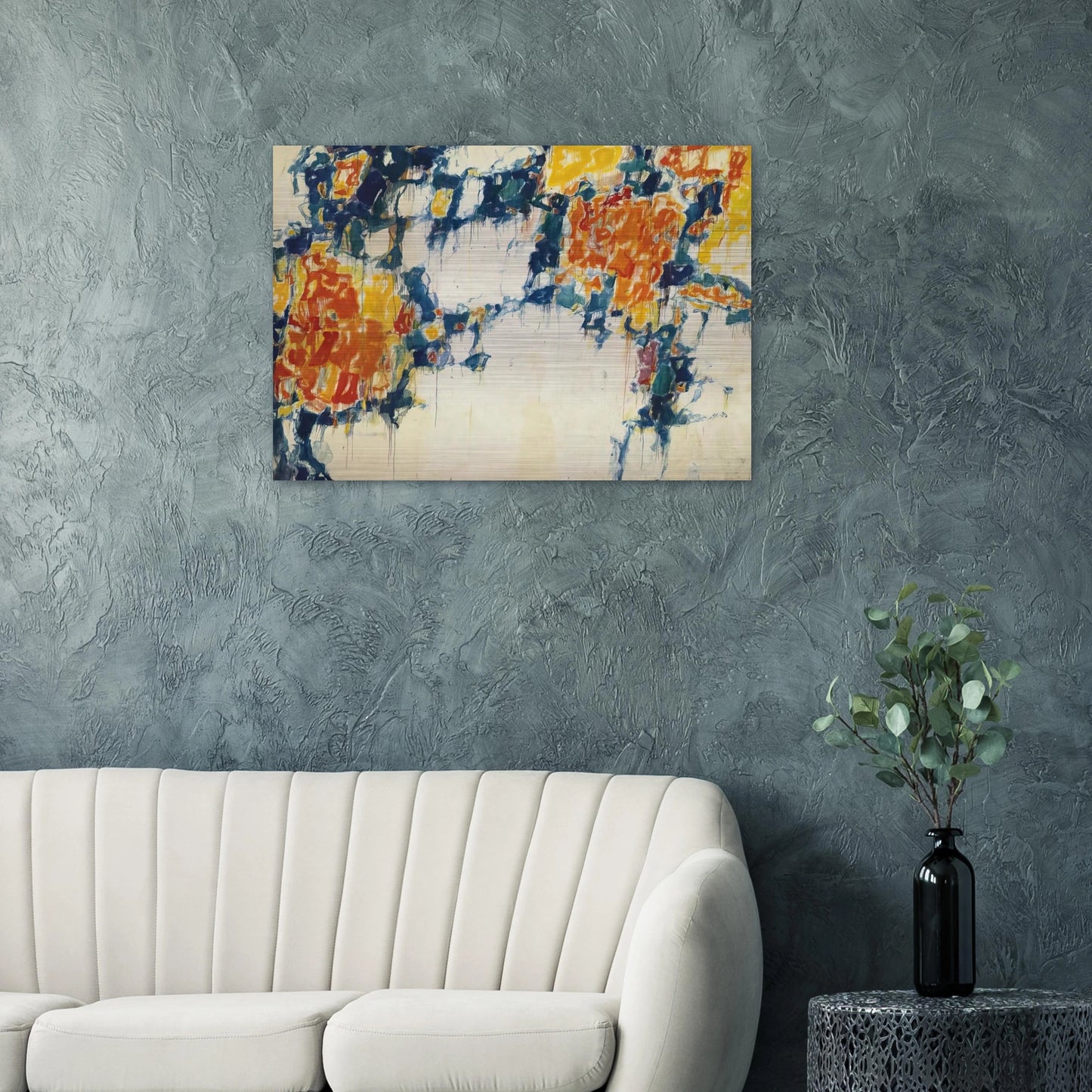 Basel Mural I - Sam Francis Brushed Aluminum Print - 70x100 cm / 28x40 inches | Sam Francis Aluminum Print | Sam Francis Prints