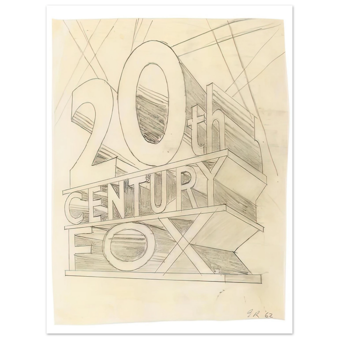 Edward Ruscha - TRADEMARK STUDY 3 1962 75x100 cm / 30x40inches Fine Art Poster