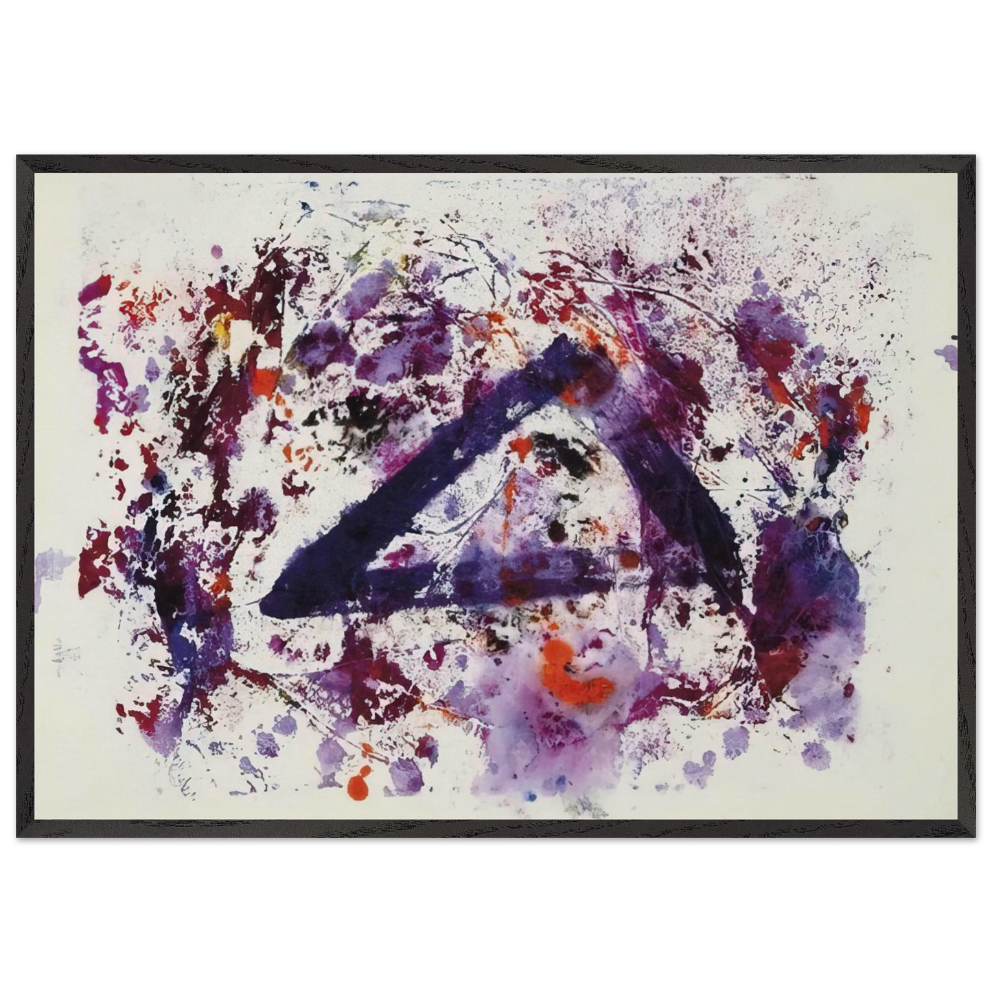 Untitled SF220S - Sam Francis 70x100 cm / 28x40 inches Framed Art Print – Black Wooden Frame