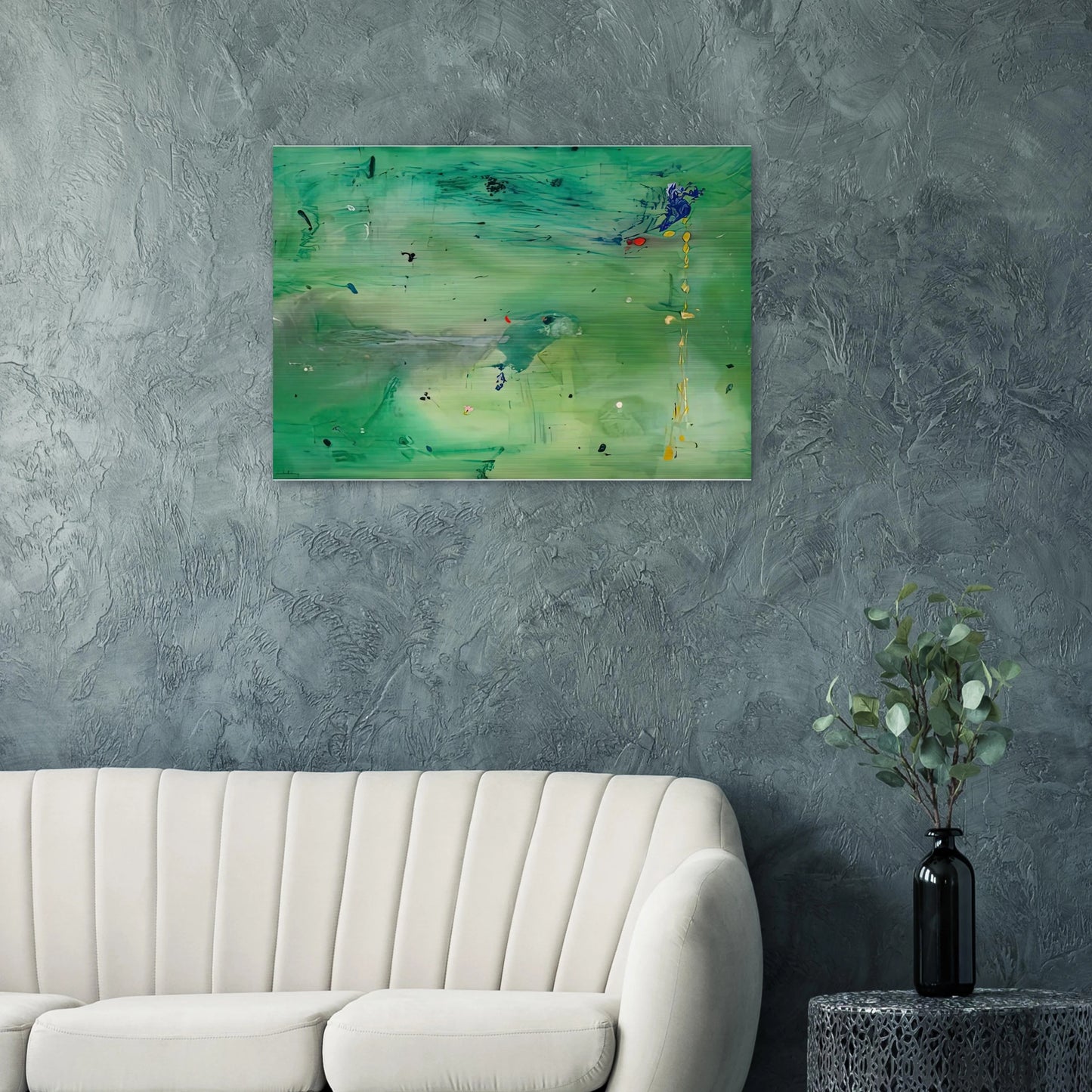A Green Thought in a Green Shade, 1981- - Helen Frankenthaler Brushed Aluminum Print - 70x100 cm / 28x40 inches | Helen Frankenthaler Aluminum Print | Helen Frankenthaler Prints