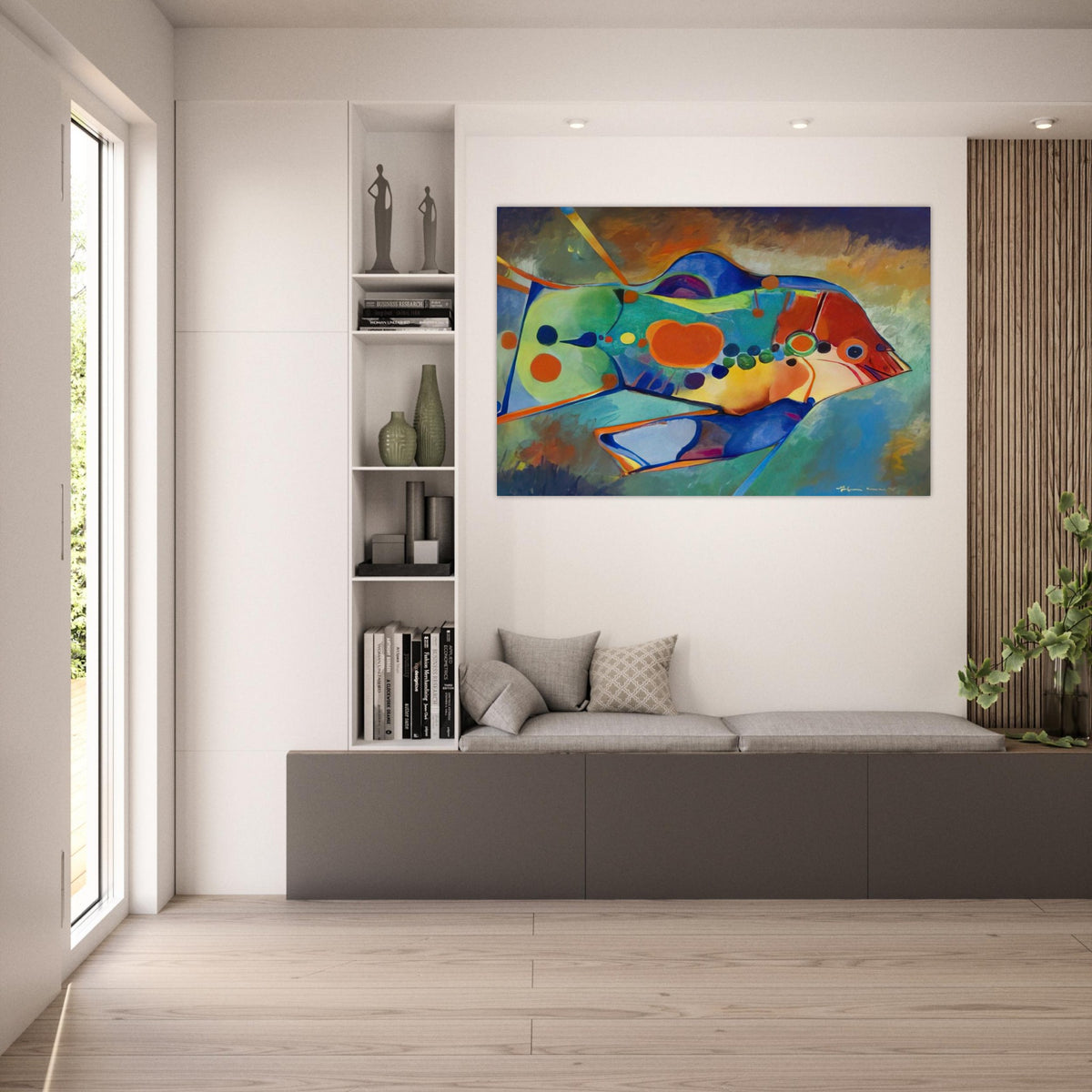 Fish - Naïve Art Primitivism - Aldemir Martins Art Prints - 100x150 cm / 40x60″ inches | Aldemir Martins Poster | Aldemir Martins Prints