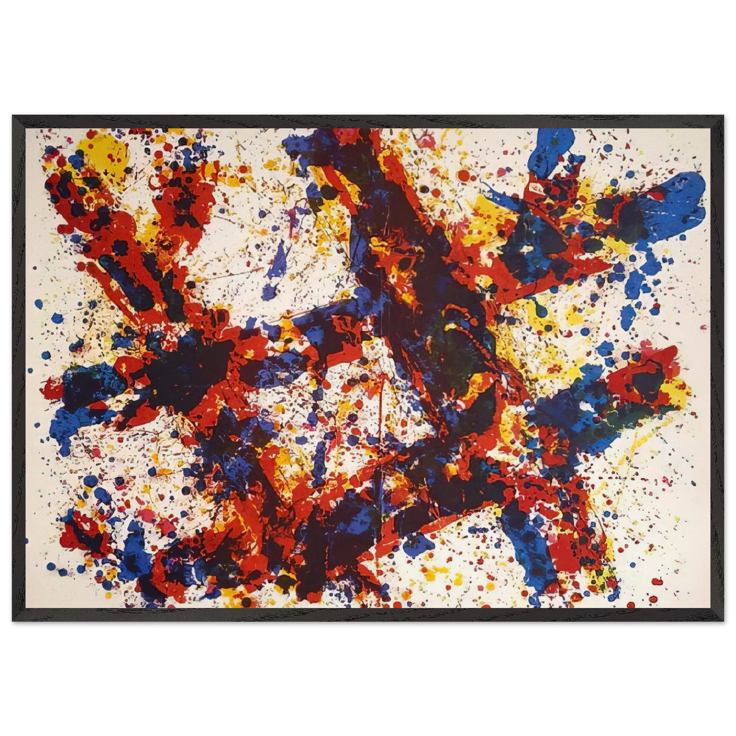 Firewood - Sam Francis 70x100 cm / 28x40 inches Framed Art Print – Black Wooden Frame