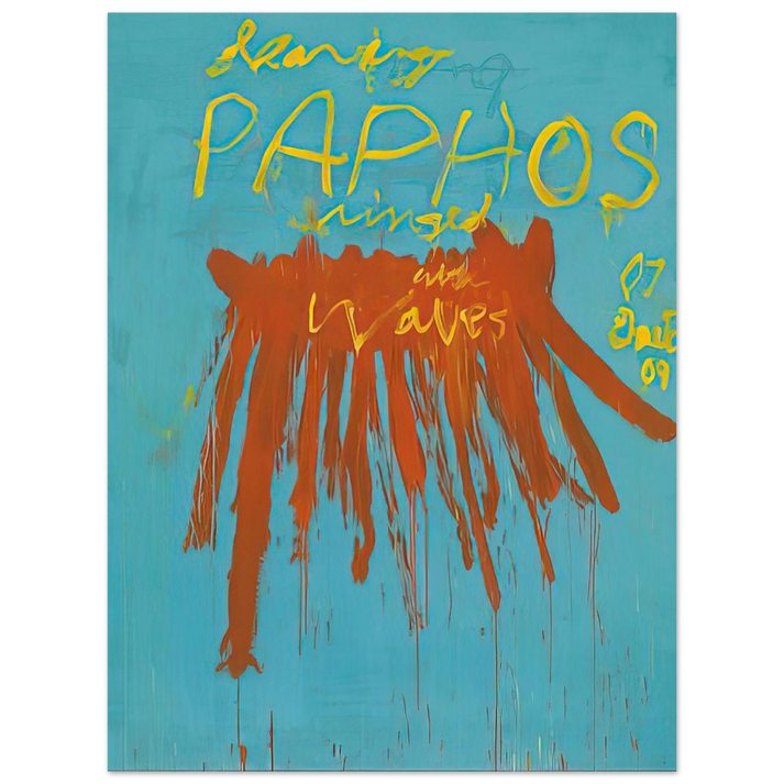 Cy Twombly - Leaving Paphos Ringed With Waves IV 75x100 cm / 30x40inches Fine Art Poster