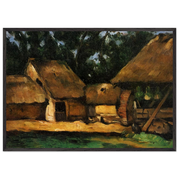 The Oilmill - Paul Cezanne 70x100 cm / 28x40 inches Framed Art Print – Black Wooden Frame