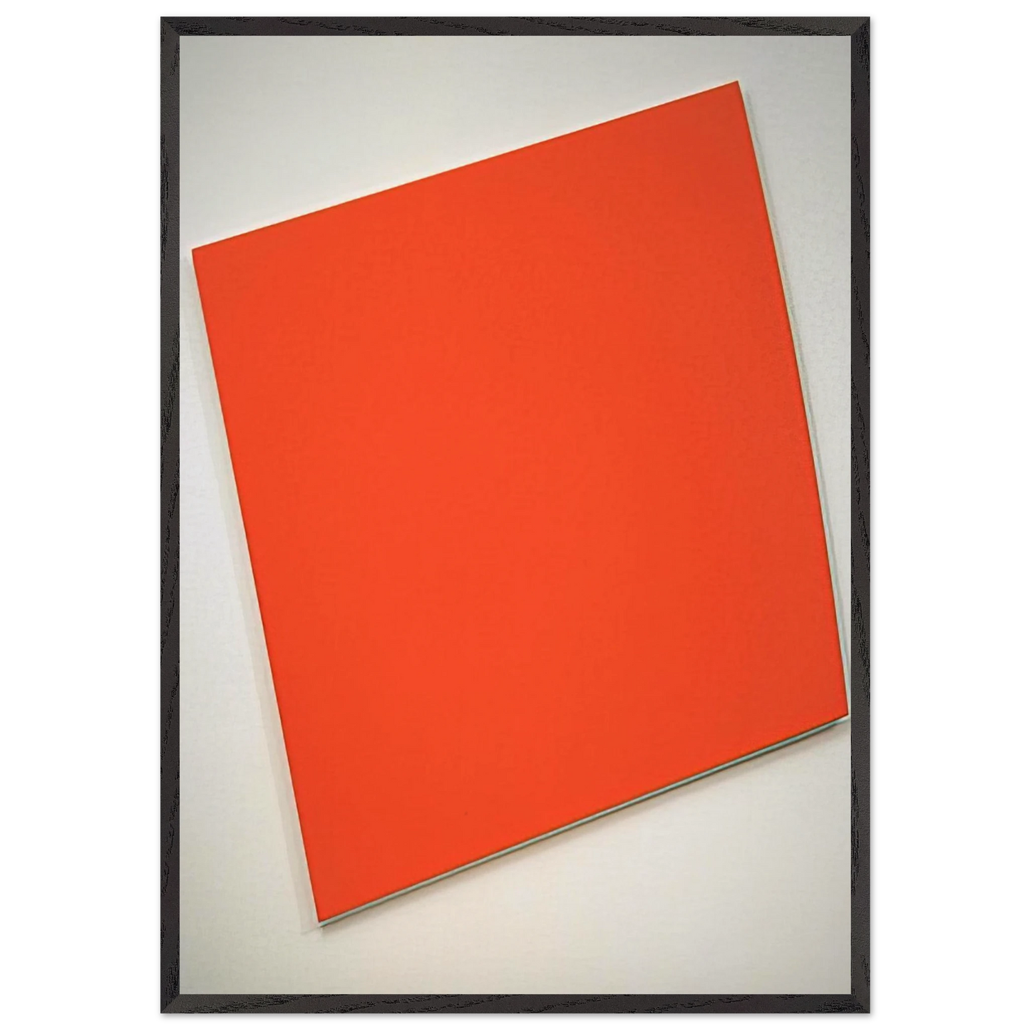 Red-Orange Panel with Curve - Ellsworth Kelly 70x100 cm / 28x40 inches Framed Art Print – Black Wooden Frame