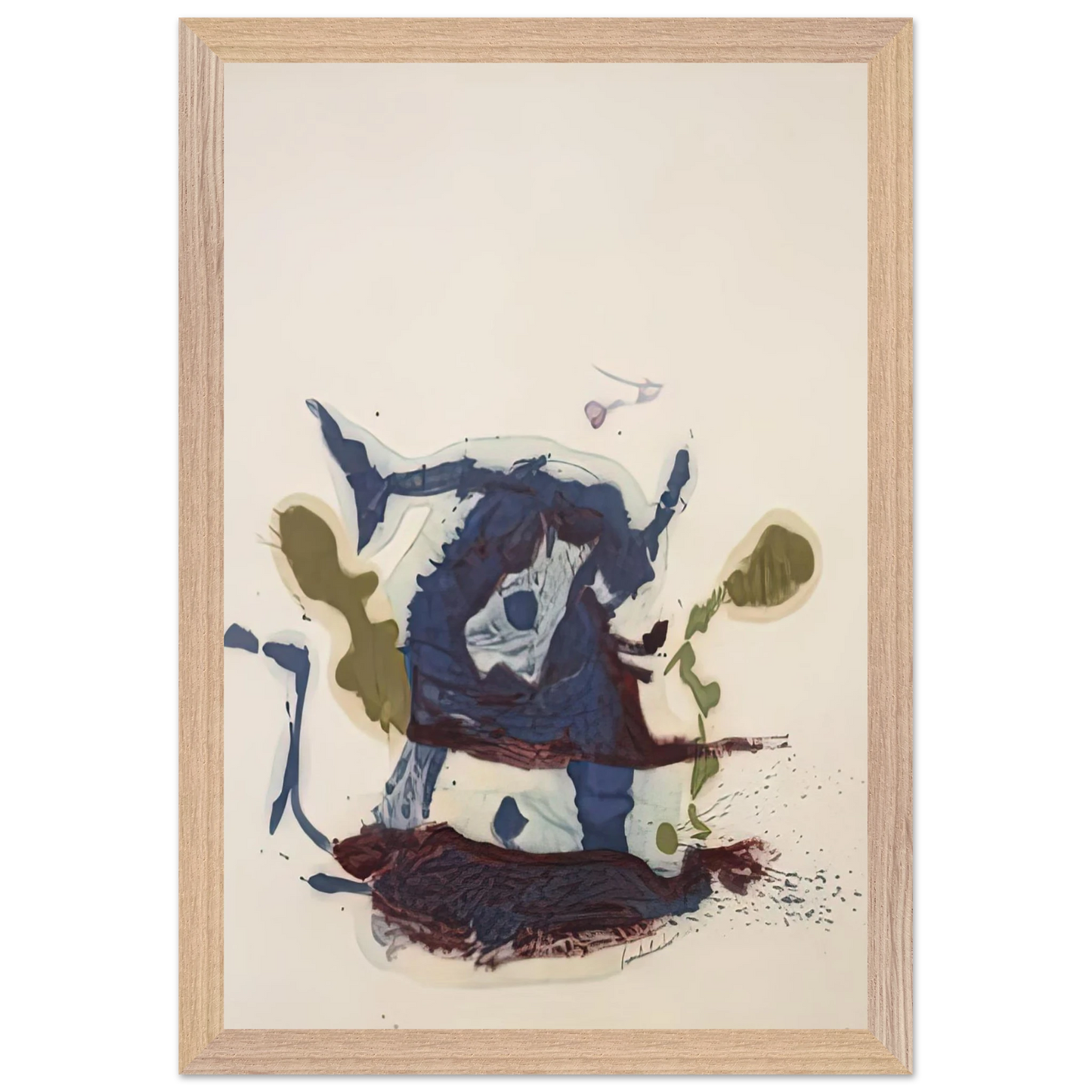 Helen Frankenthaler - Vessel, 1961- Wall Art - 60x80 cm / 24x32 inches - Premium Wooden Framed Poster With Fine Art Paper-canvas - Wood frame