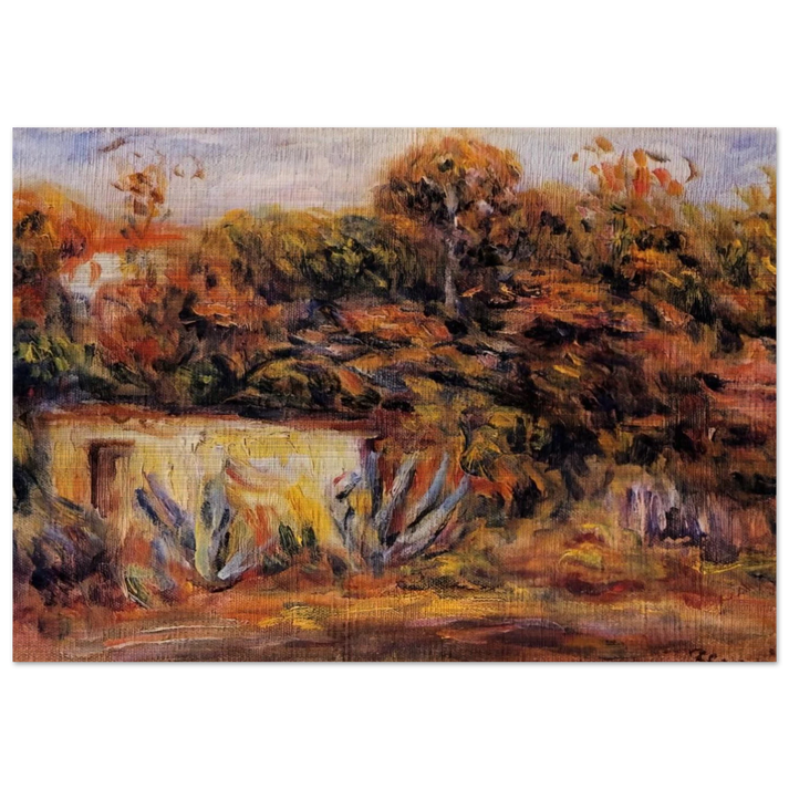 Cabin with Aloe Plants - Pierre-Auguste Renoir Brushed Aluminum Print - 70x100 cm / 28x40 inches | Pierre-Auguste Renoir Aluminum Print | Pierre-Auguste Renoir Prints