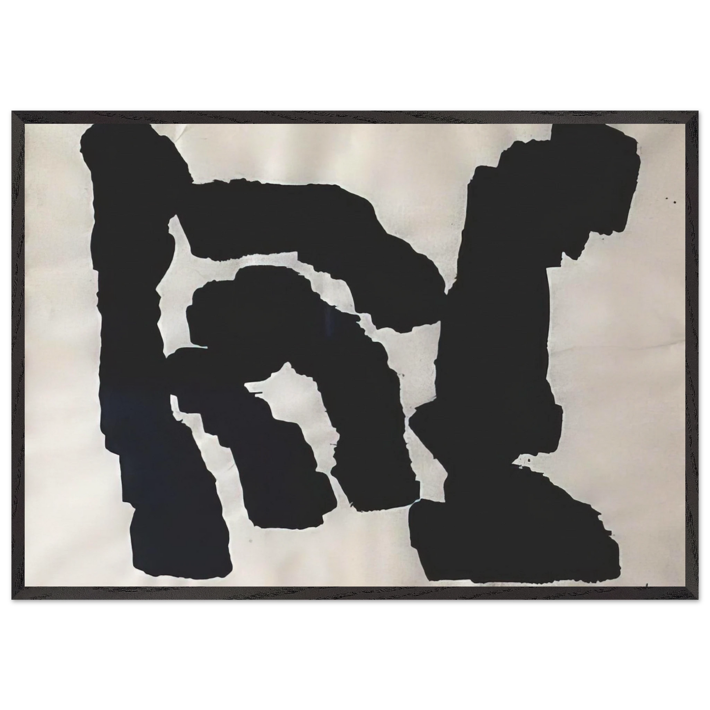 Untitled N11 - Marcel Barbeau 70x100 cm / 28x40 inches Framed Art Print – Black Wooden Frame
