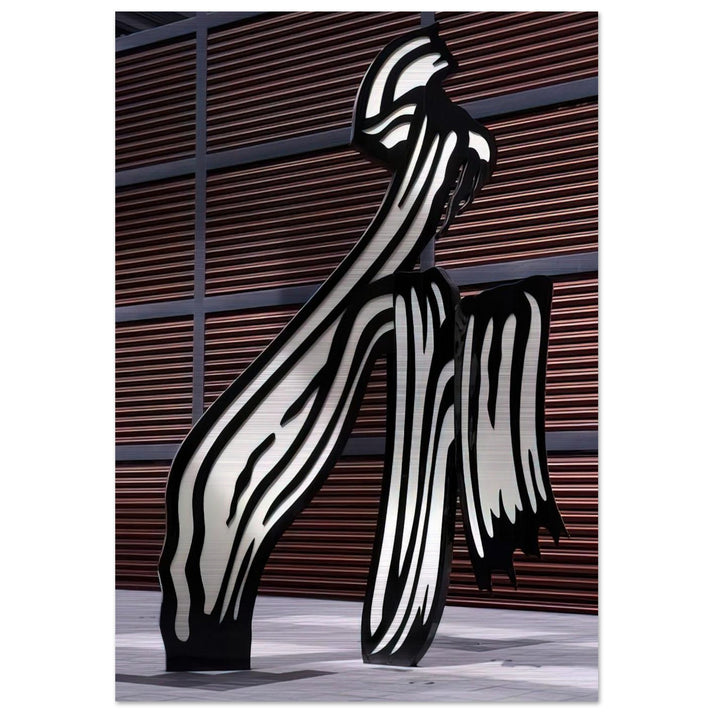 BRUSHSTROKE 1996 - Roy Lichtenstein Brushed Aluminum Print - 70x100 cm / 28x40 inches | Roy Lichtenstein Aluminum Print | Roy Lichtenstein Prints
