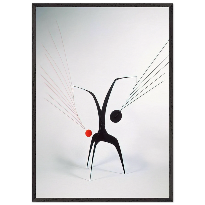 UN EFFET DU JAPONAIS 1941 - Alexander Calder 70x100 cm / 28x40 inches Framed Art Print – Black Wooden Frame