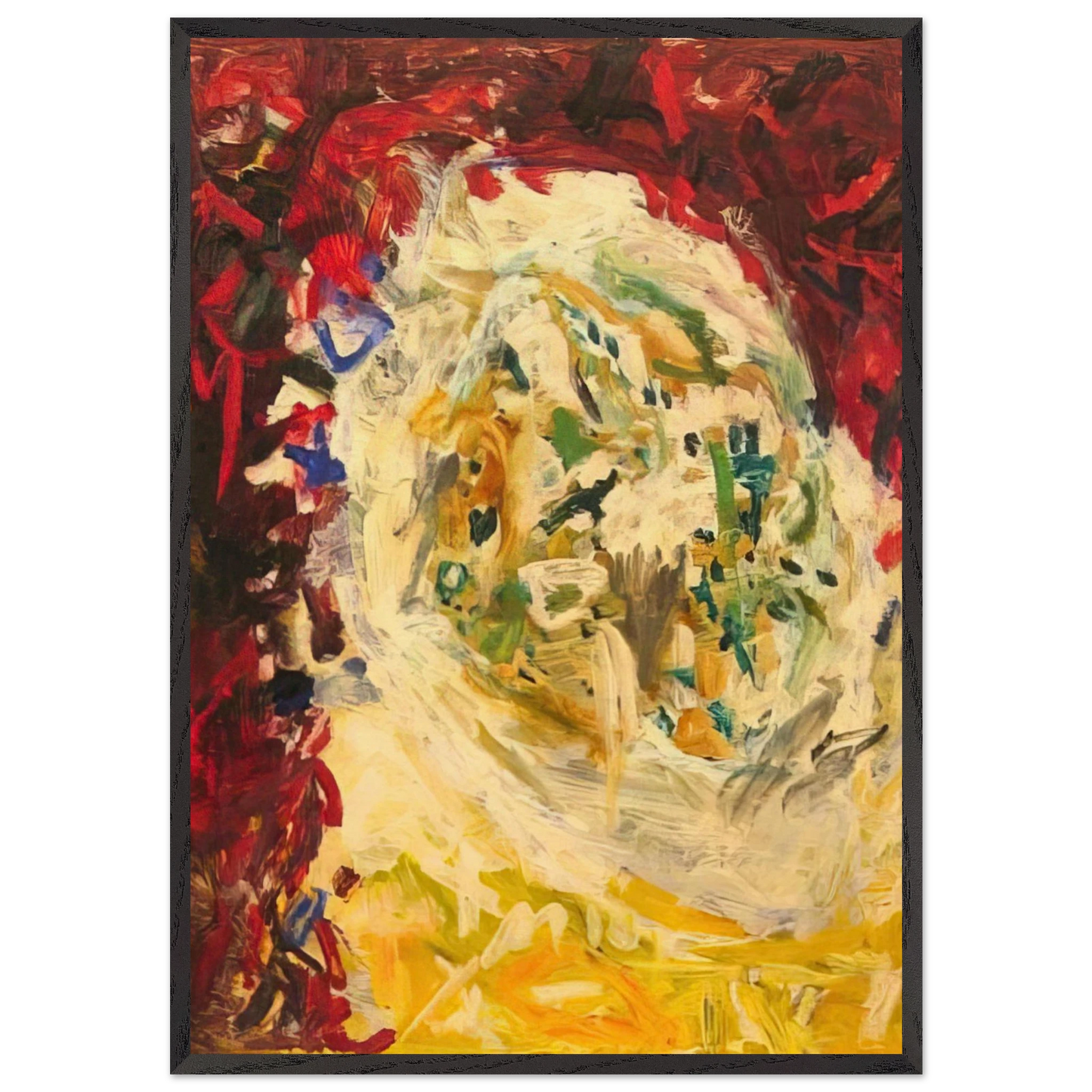 Christmas Tree - 1956 - Gene Davis 70x100 cm / 28x40 inches Framed Art Print – Black Wooden Frame
