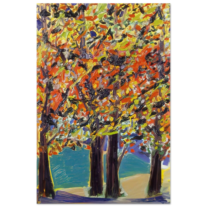 Autumn View, West Hurley, NY - 1984 - Ronnie Landfield Art Prints - 100x150 cm / 40x60″ inches | Ronnie Landfield Poster | Ronnie Landfield Prints