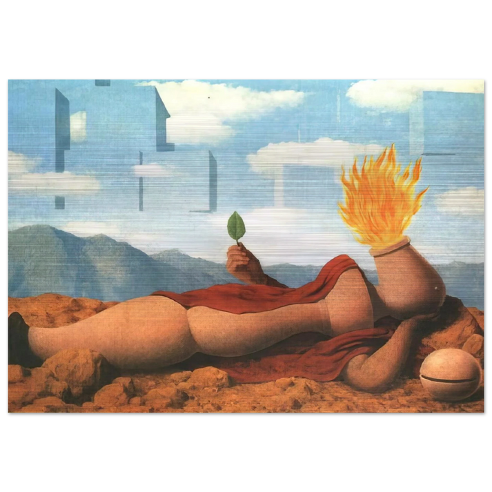 ELEMENTARY COSMOGONY 1949 - Rene Magritte Brushed Aluminum Print - 70x100 cm / 28x40 inches | Rene Magritte Aluminum Print | Rene Magritte Prints