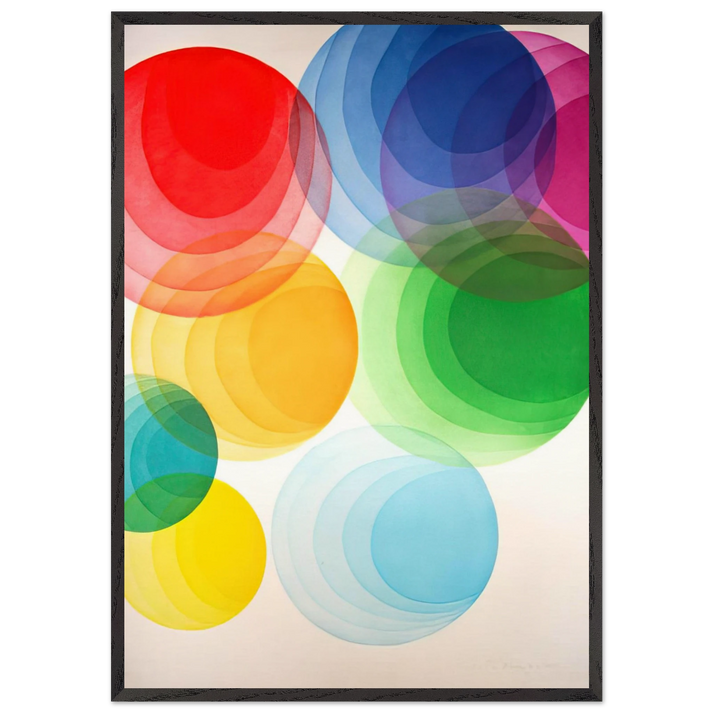 Untitled - Op Art - Piero Dorazio 70x100 cm / 28x40 inches Framed Art Print – Black Wooden Frame