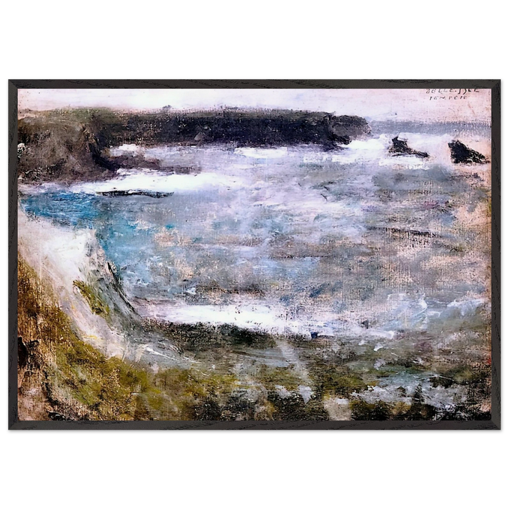BELLE ISLE TEMPETE 1896 - Henri Matisse 70x100 cm / 28x40 inches Framed Art Print – Black Wooden Frame