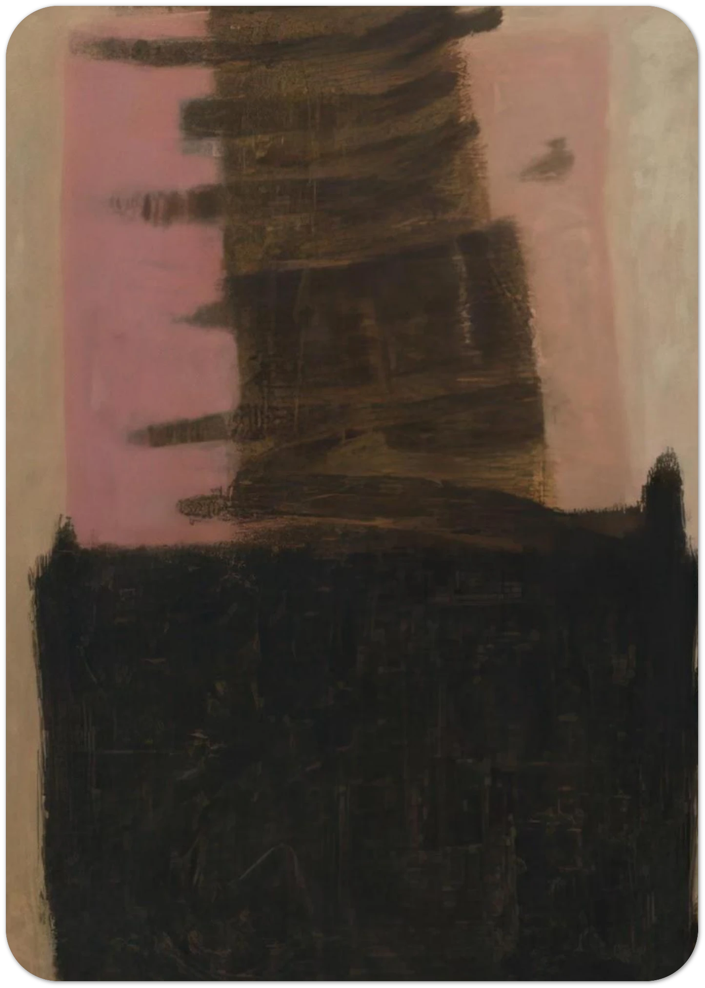Composition in Black Ochre - 1957 By Adja Yunkers Pack of 10 Post Cards | Adja Yunkers Post Cards | A6 (10.5 x 14.8 cm) - 4.1 x 5.8 inches