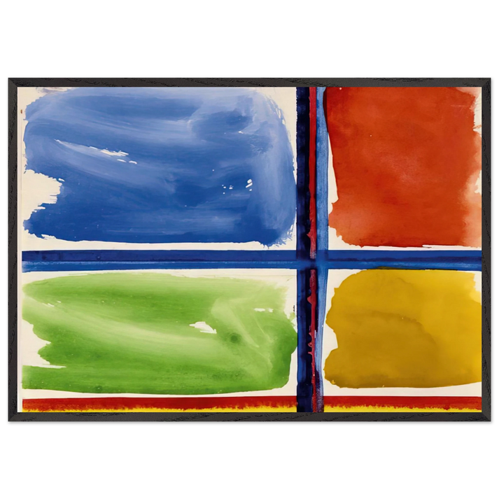 FENSTERKREUZ II 1966 - Blinky Palermo 70x100 cm / 28x40 inches Framed Art Print – Black Wooden Frame