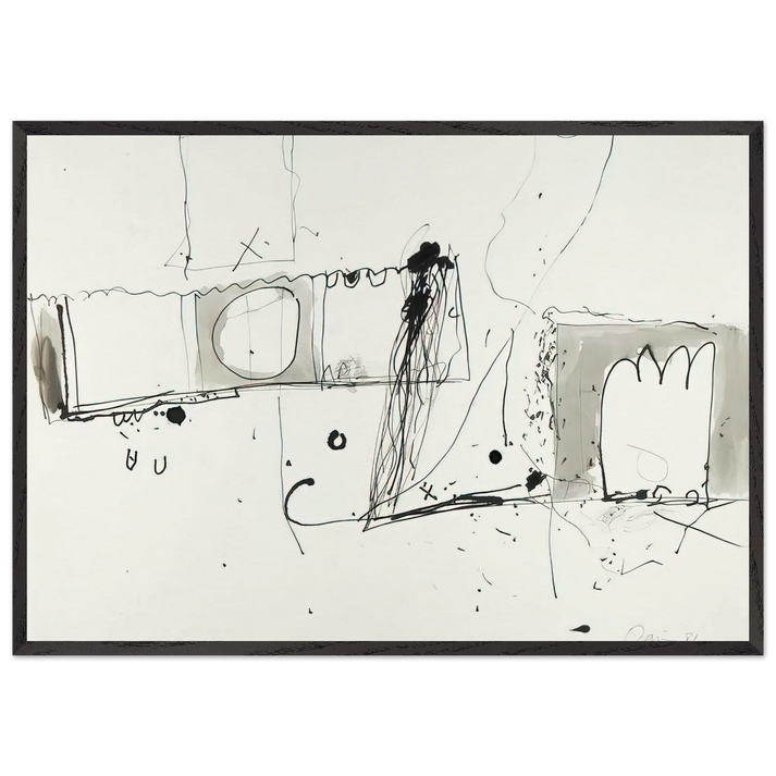 Cross Fire - 1981 - Gene Davis 70x100 cm / 28x40 inches Framed Art Print – Black Wooden Frame