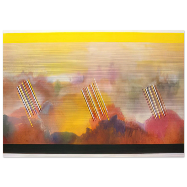 Younger than the Sun - 1990 - Ronnie Landfield Brushed Aluminum Print - 70x100 cm / 28x40 inches | Ronnie Landfield Aluminum Print | Ronnie Landfield Prints