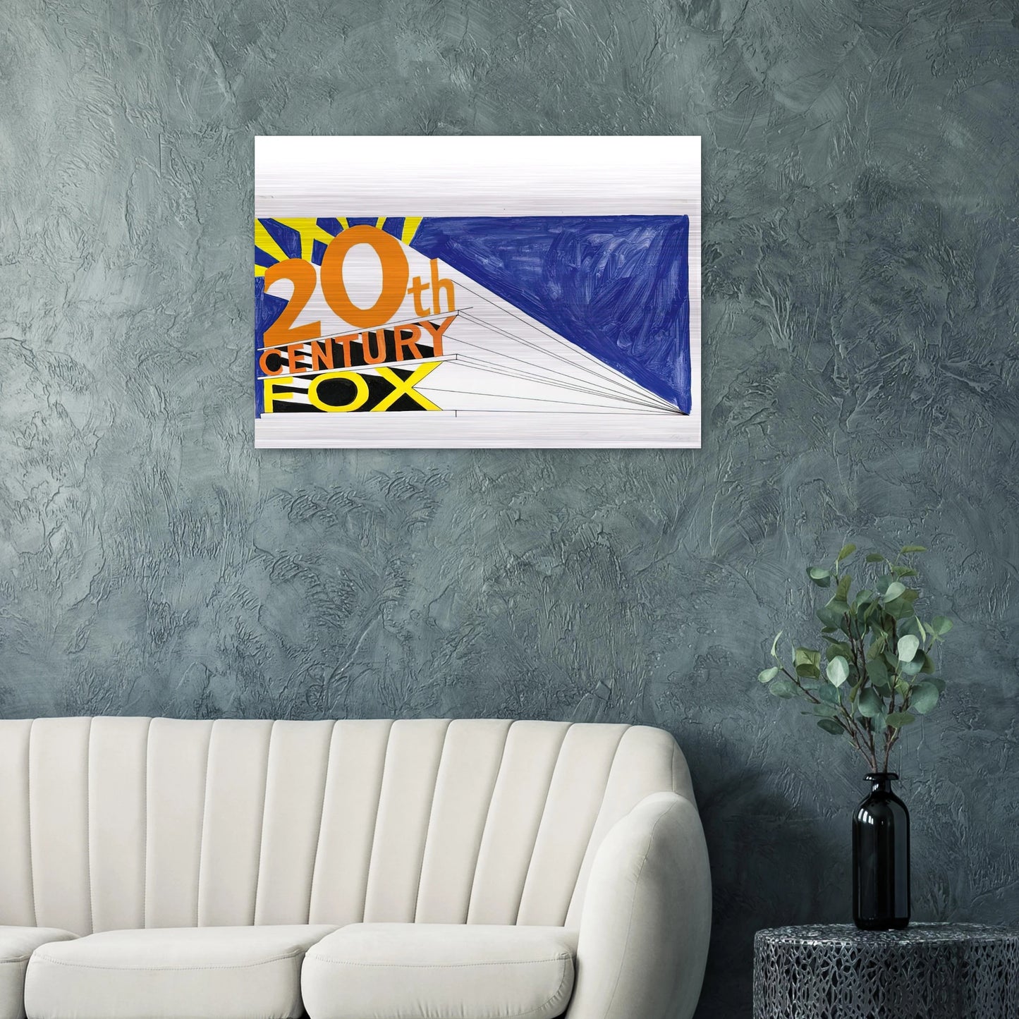 TRADEMARK 5 1962 - Edward Ruscha Brushed Aluminum Print - 70x100 cm / 28x40 inches | Edward Ruscha Aluminum Print | Edward Ruscha Prints