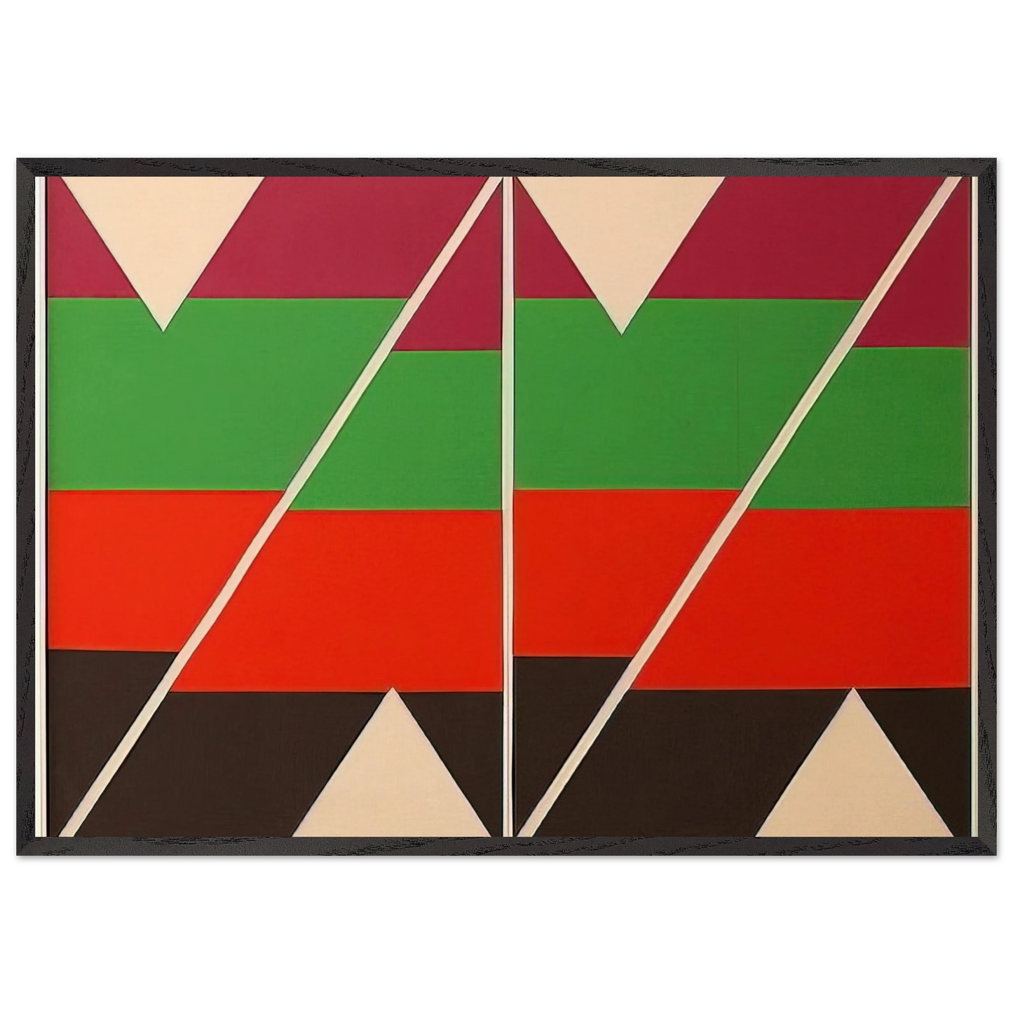 Scissors Jack - 1974 - Larry Zox 70x100 cm / 28x40 inches Framed Art Print – Black Wooden Frame