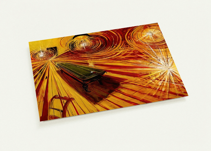 Night Cafe - 1972 By Brett Whiteley Pack of 10 Post Cards | Brett Whiteley Post Cards | A6 (10.5 x 14.8 cm) - 4.1 x 5.8 inches