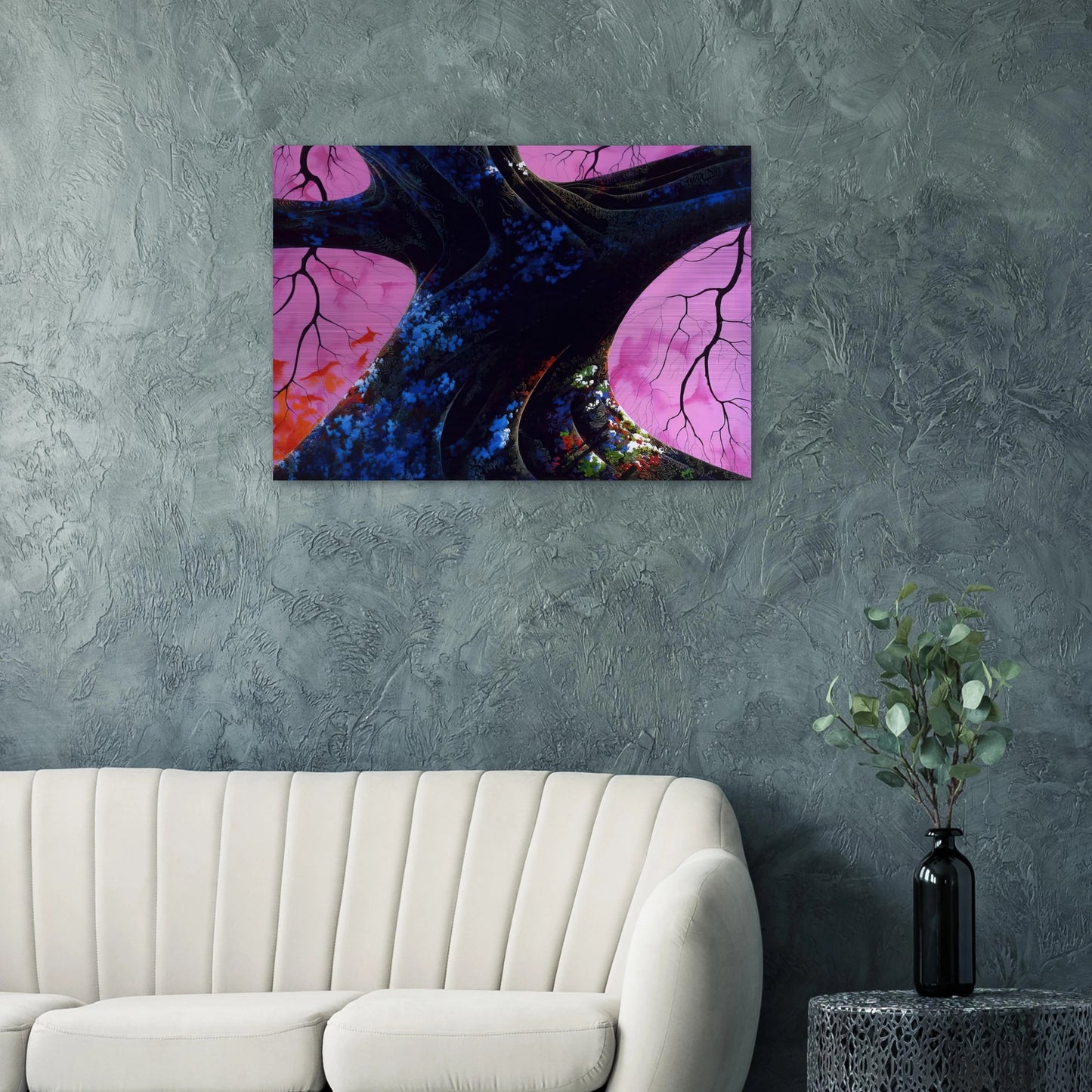 Giant Oak - Eyvind Earle Brushed Aluminum Print - 70x100 cm / 28x40 inches | Eyvind Earle Aluminum Print | Eyvind Earle Prints