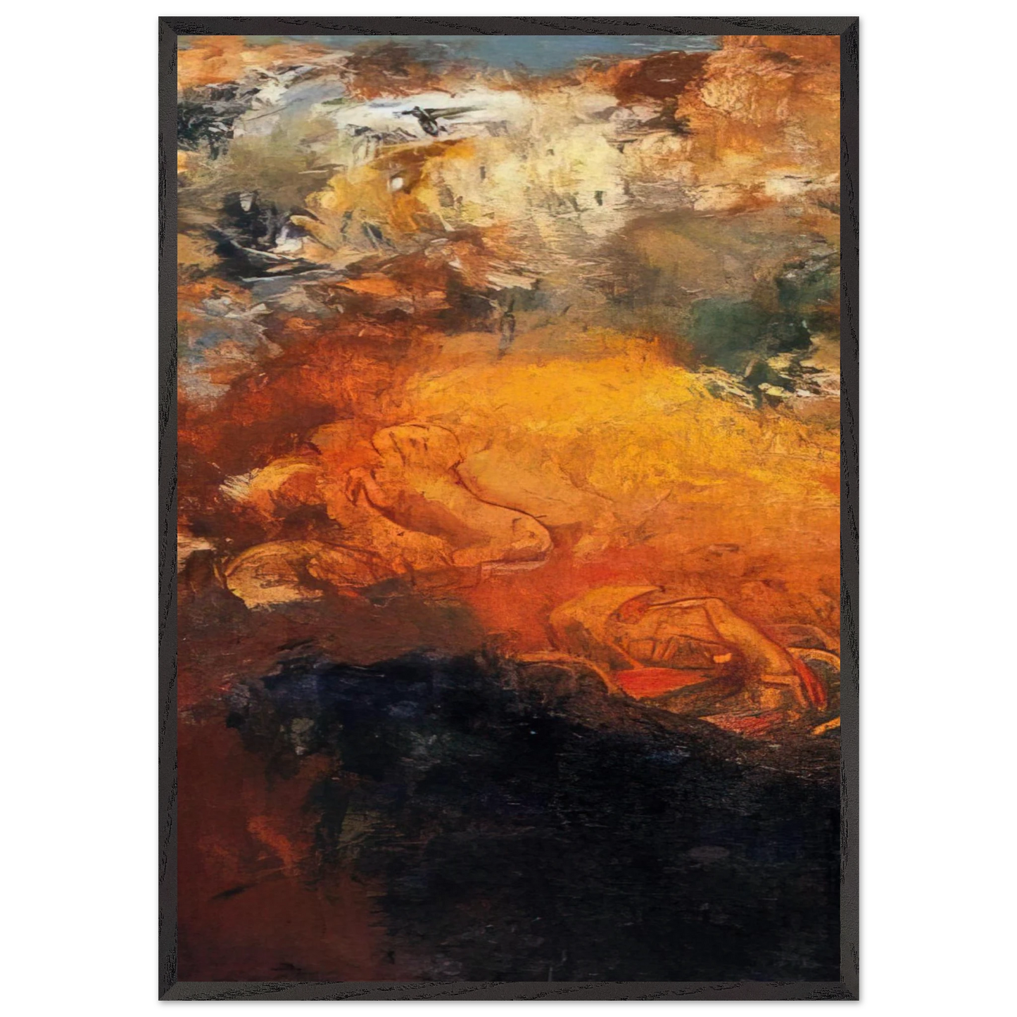APOLLO S CHARIOT - Odilon Redon 70x100 cm / 28x40 inches Framed Art Print – Black Wooden Frame