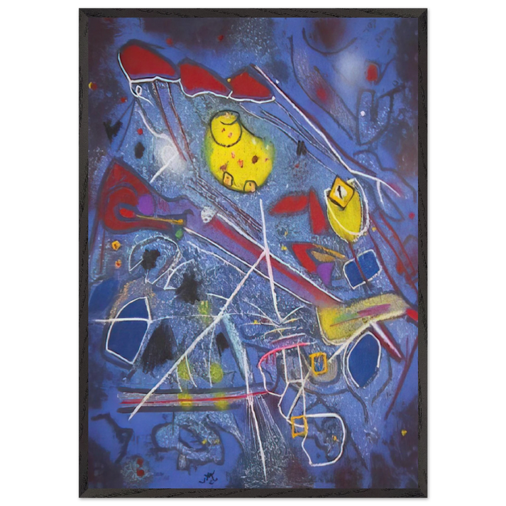 REDNESS OF BLUE 1996 - Roberto Matta 70x100 cm / 28x40 inches Framed Art Print – Black Wooden Frame