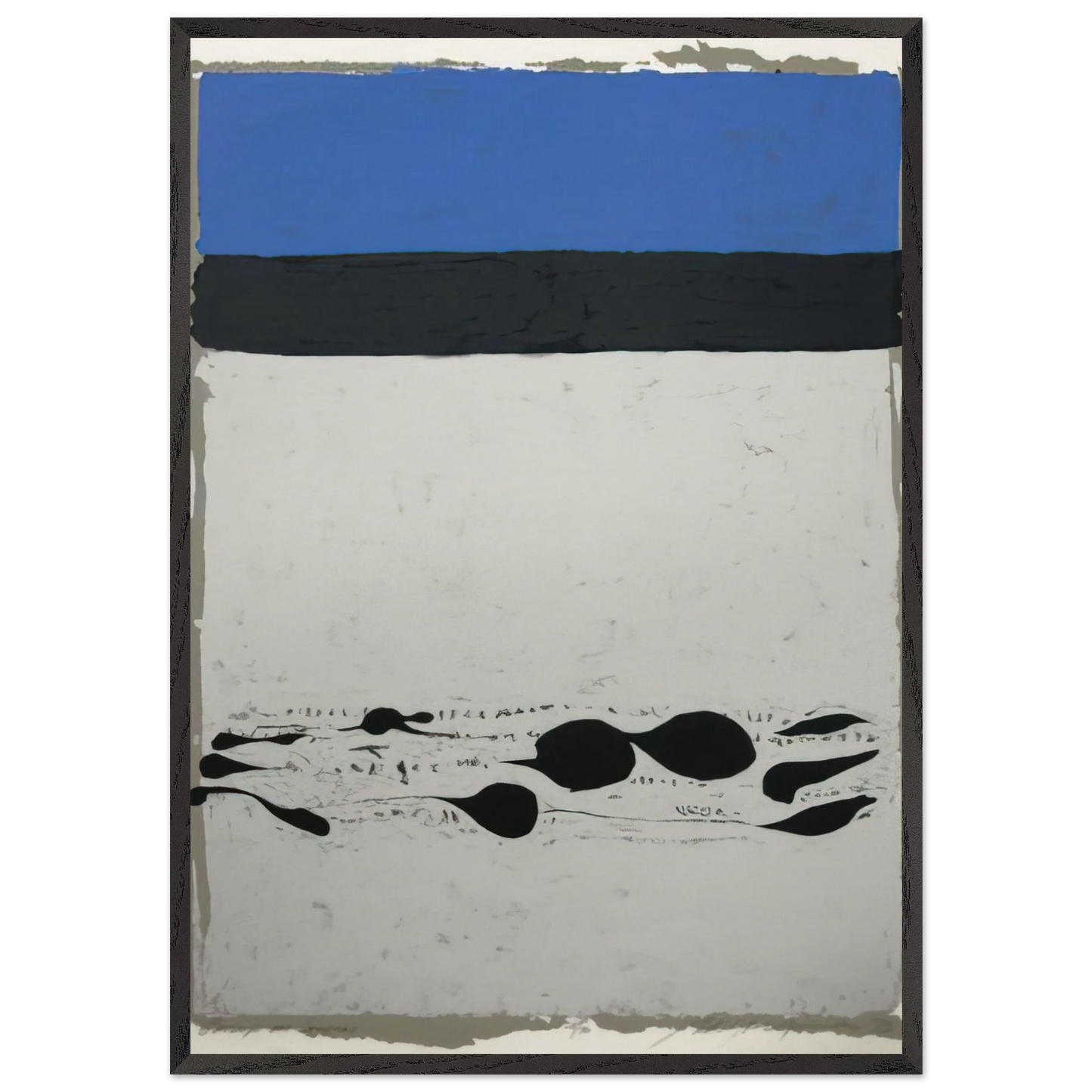 Passages Des Soupias - 1973 - Adja Yunkers 70x100 cm / 28x40 inches Framed Art Print – Black Wooden Frame