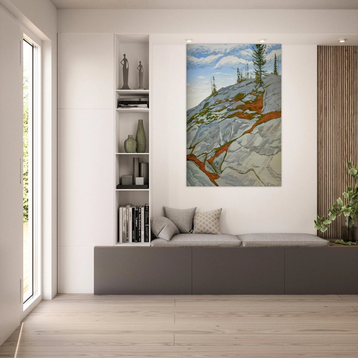Blueberries in Fissures - 1983 - Neil Welliver Art Prints - 100x150 cm / 40x60″ inches | Neil Welliver Poster | Neil Welliver Prints
