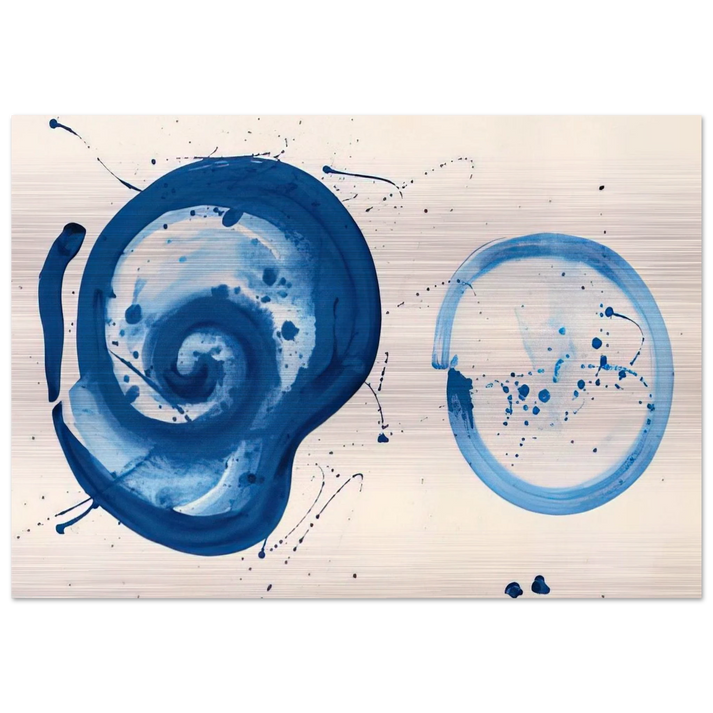 Composition Blue Balls - Sam Francis Brushed Aluminum Print - 70x100 cm / 28x40 inches | Sam Francis Aluminum Print | Sam Francis Prints