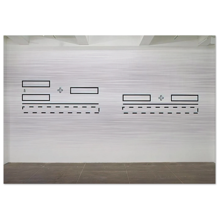 Untitled - 1991 - Lawrence Weiner Brushed Aluminum Print - 70x100 cm / 28x40 inches | Lawrence Weiner Aluminum Print | Lawrence Weiner Prints