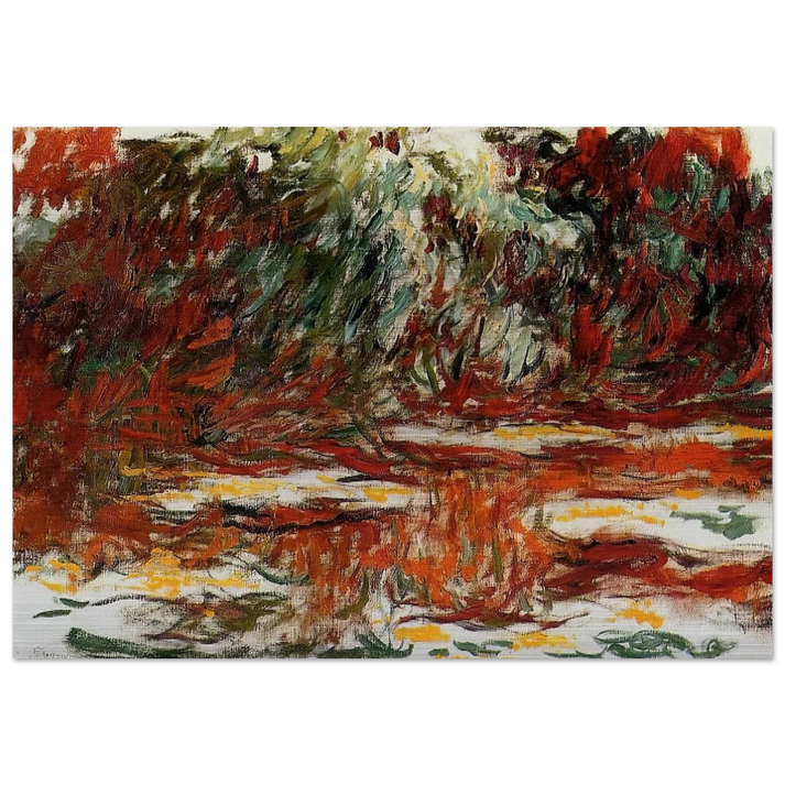 Water Lily Pond - claude monet Brushed Aluminum Print - 70x100 cm / 28x40 inches | claude monet Aluminum Print | claude monet Prints