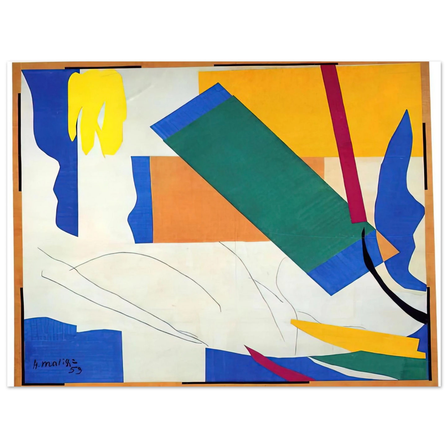 Henri Matisse - MEMORY OF OCEANIA 75x100 cm / 30x40inches Fine Art Poster