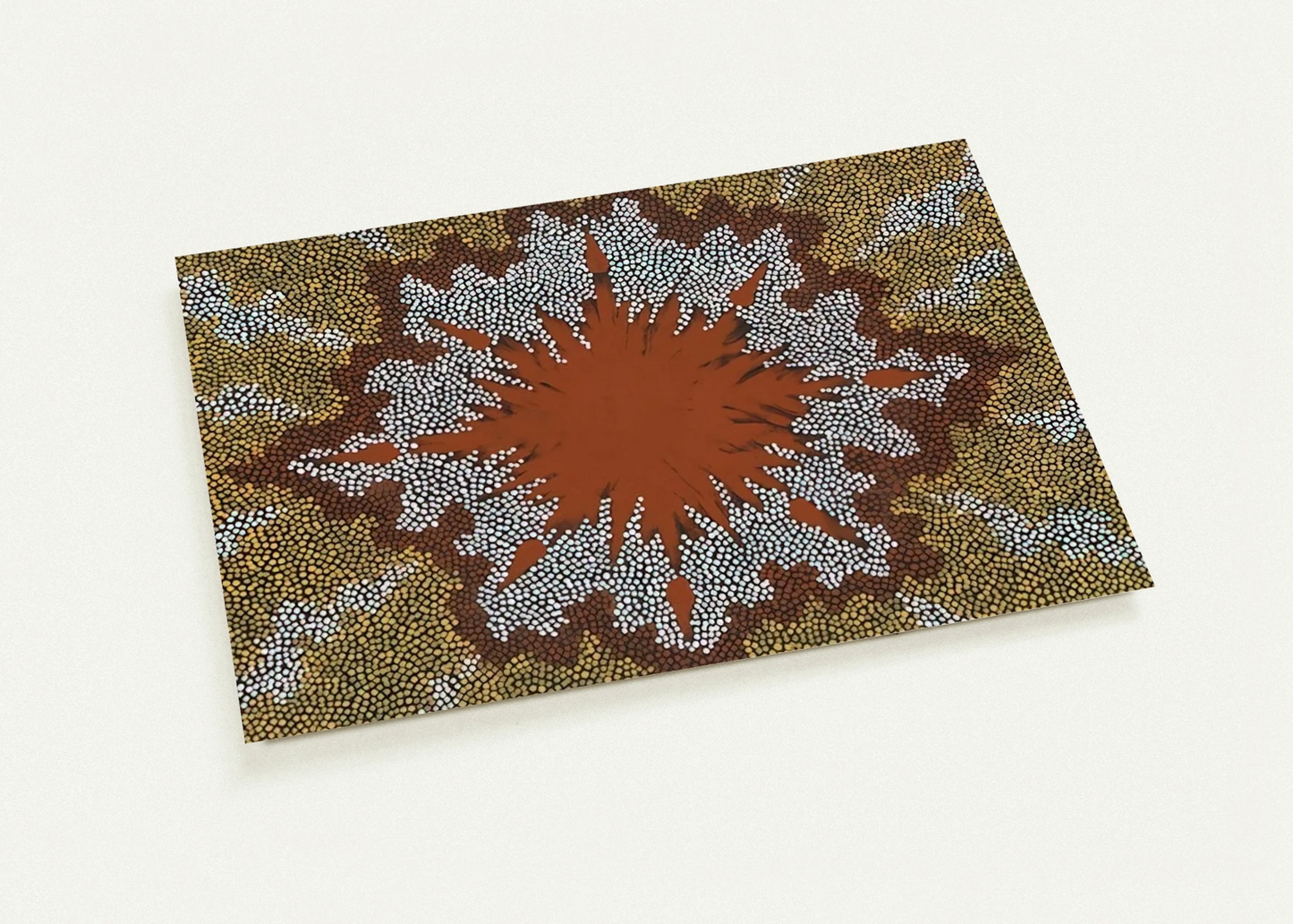 Fire Dreaming - 1994 By Clifford Possum Tjapaltjarri Pack of 10 Post Cards | Clifford Possum Tjapaltjarri Post Cards | A6 (10.5 x 14.8 cm) - 4.1 x 5.8 inches